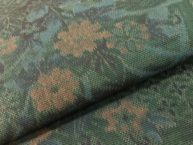 平和屋着物●両面　全通柄袋帯　大島紬地　吉祥花文　正絹　逸品　CABG7841vp