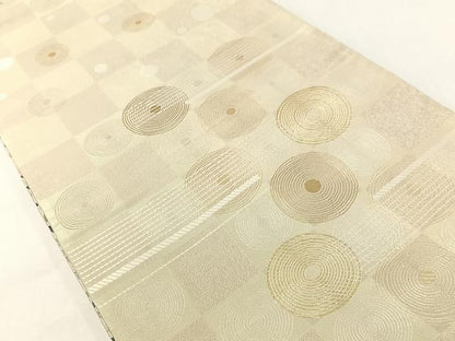 平和屋着物●両面　全通柄袋帯　藍　舞桜　正絹　逸品　未使用　CABG7847vp