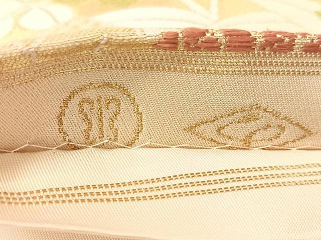 平和屋着物●西陣　川島織物　六通柄　本袋帯　唐織　菊花文　金糸　正絹　逸品　CABG7849vp