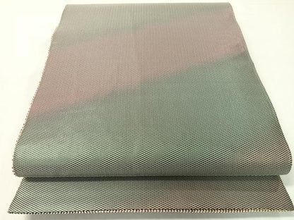 平和屋着物●両面　太鼓柄袋帯　草花文　金糸　正絹　逸品　未使用　CABG7851vp