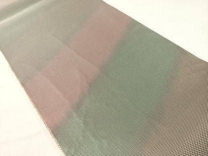 平和屋着物●両面　太鼓柄袋帯　草花文　金糸　正絹　逸品　未使用　CABG7851vp