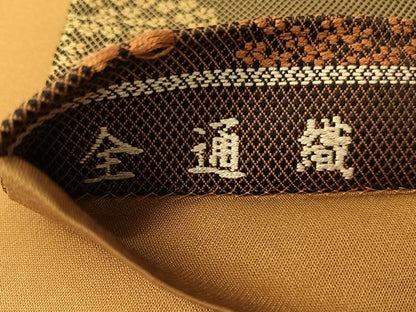 平和屋着物●伝統工芸士　和田正勝　全通柄袋帯　唐織　変わり市松舞桜　正絹　逸品　CABG7853vp