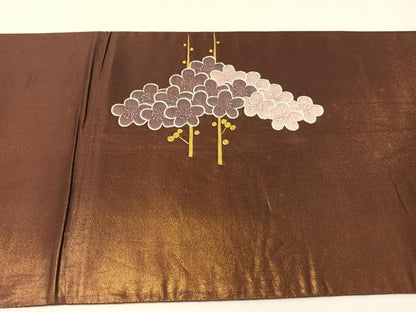 平和屋着物●西陣　川島織物　総刺繍　太鼓柄袋帯　駒刺繍　槍梅　金糸　正絹　逸品　CABG7856vp