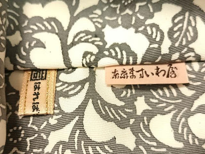 平和屋着物●塩瀬　全通柄　九寸名古屋帯　紅型　草花文　ますいわ屋扱い　正絹　逸品　CABG7865vp