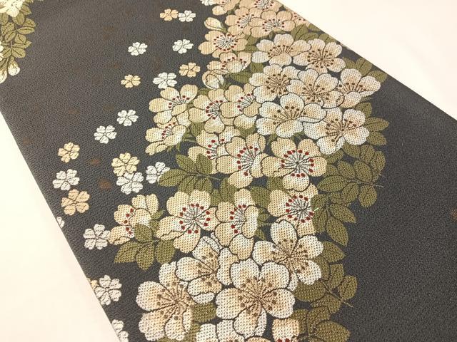 平和屋着物●六通柄袋帯　舞桜　金糸　正絹　逸品　CABG7868vp