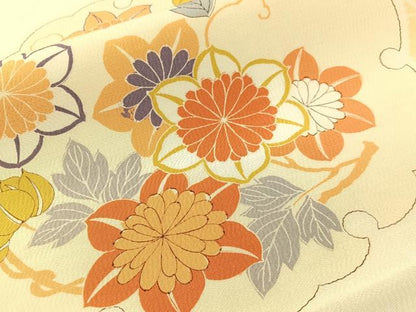 平和屋着物●アンティーク　大正ロマン　丸帯　刺繍　雪輪花文　金銀糸　引き抜き帯　正絹　逸品　CABG7883vp