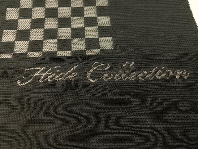 平和屋着物●八寸名古屋帯　梭々波織　Hide Collection　市松間道　黒地　金銀糸　正絹　逸品　CABG7888vp