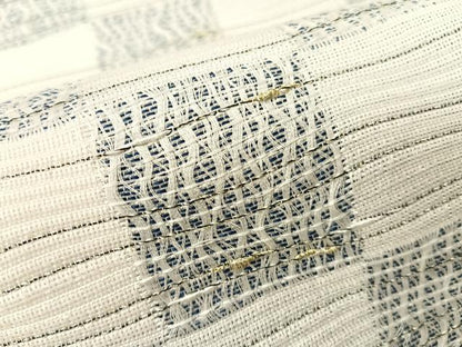 平和屋着物●両面　全通柄袋帯　櫛織　市松よろけ縞　金銀糸　正絹　逸品　未使用　CABG7892vp