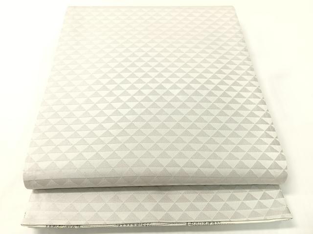 平和屋着物●両面　全通柄袋帯　櫛織　市松よろけ縞　金銀糸　正絹　逸品　未使用　CABG7892vp