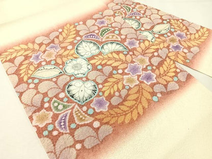 平和屋着物●九寸名古屋帯　辻が花　正絹　逸品　CABG7909vp