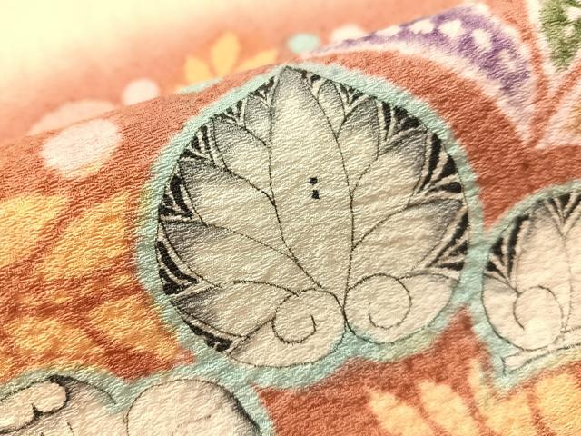 平和屋着物●九寸名古屋帯　辻が花　正絹　逸品　CABG7909vp