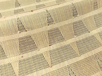 平和屋着物●ひなや工房　くむ・あむ・おる　伊豆蔵明彦　組織　太鼓柄袋帯　ビーズ　吉祥文　金糸　正絹　逸品　CABG7914vp