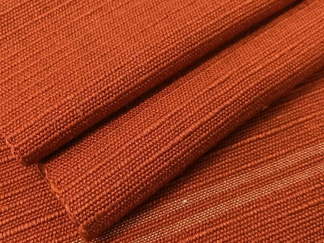 平和屋着物●八寸名古屋帯　信州紬　紅海老茶色　正絹　逸品　CABG7916vp