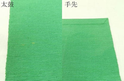平和屋着物●八寸名古屋帯　信州紬　翡翠色　正絹　逸品　CABG7917vp