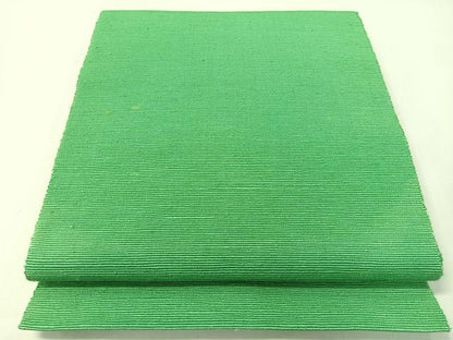 平和屋着物●八寸名古屋帯　信州紬　翡翠色　正絹　逸品　CABG7917vp