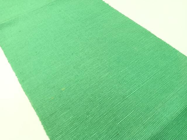 平和屋着物●八寸名古屋帯　信州紬　翡翠色　正絹　逸品　CABG7917vp