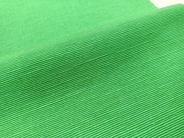 平和屋着物●八寸名古屋帯　信州紬　翡翠色　正絹　逸品　CABG7917vp