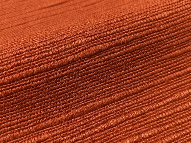 平和屋着物●八寸名古屋帯　信州紬　紅海老茶色　正絹　逸品　CABG7918vp