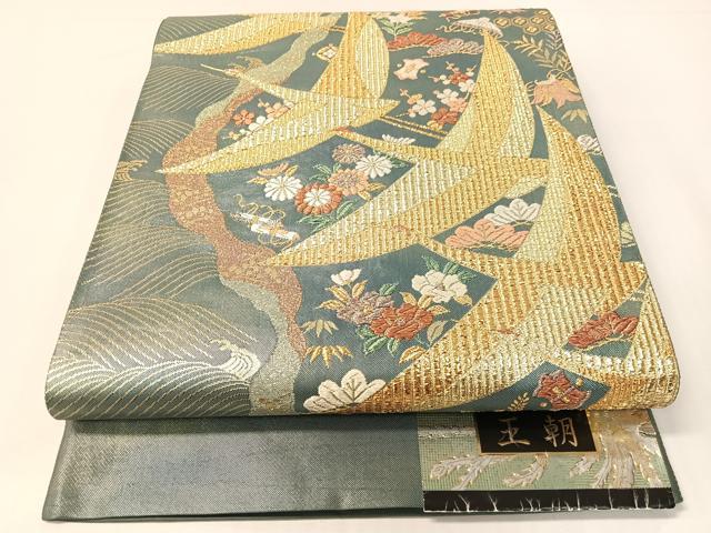 平和屋着物●西陣　六通柄袋帯　唐織　王朝　金銀糸　引箔　正絹　逸品　未使用　CABG7923vp