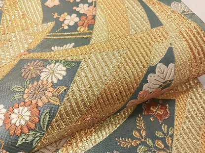平和屋着物●西陣　六通柄袋帯　唐織　王朝　金銀糸　引箔　正絹　逸品　未使用　CABG7923vp
