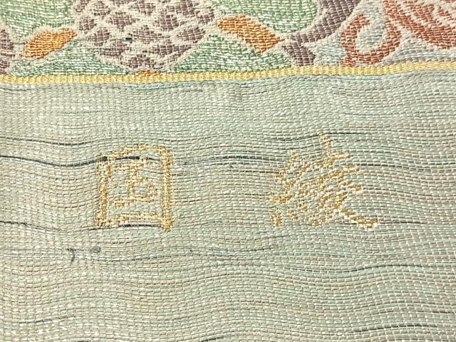 平和屋着物●「美しいキモノ」お馴染みのメーカー となみ織物 六通柄袋帯 国綾 金銀糸 上代45万 証紙付き 正絹 逸品 未使用 CABG7946vp