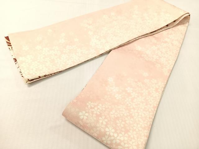平和屋着物●両面　半幅帯　舞蝶尽くし　正絹　逸品　CABG7951vp