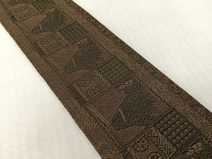 平和屋着物●男性　両面　角帯　華麗錦　正絹　逸品　CABG7959vp