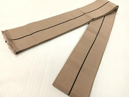 平和屋着物＊夏物 男性 本場筑前博多織 角帯 間道 正絹 逸品 CABG7960vp