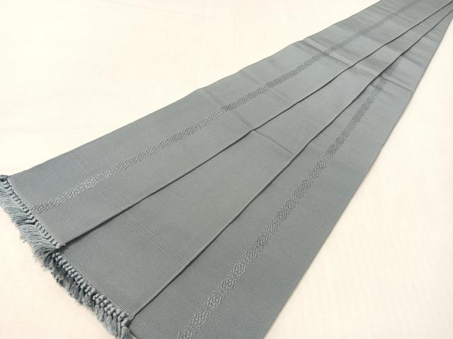 平和屋着物●男性　本場筑前博多織　角帯　吉祥間道　薄花色　正絹　逸品　CABG7962vp