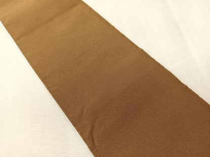 平和屋着物●男性　爪掻き本綴れ　角帯　芝翫茶色　正絹　逸品　CABG7964vp