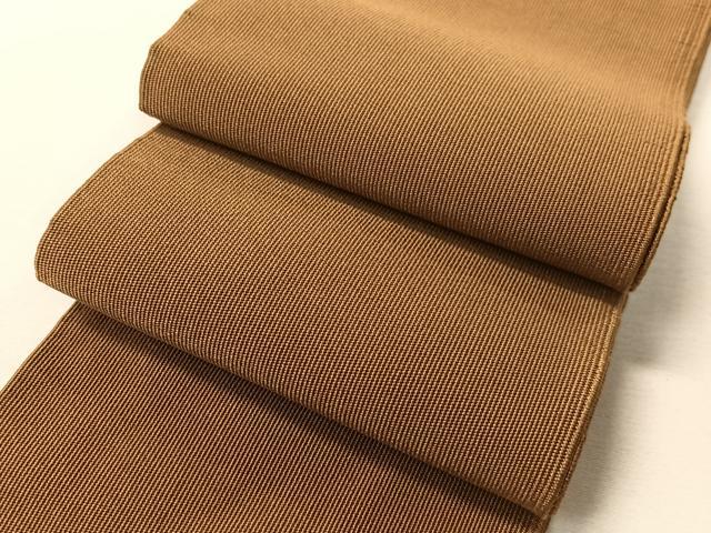 平和屋着物●男性　爪掻き本綴れ　角帯　芝翫茶色　正絹　逸品　CABG7964vp