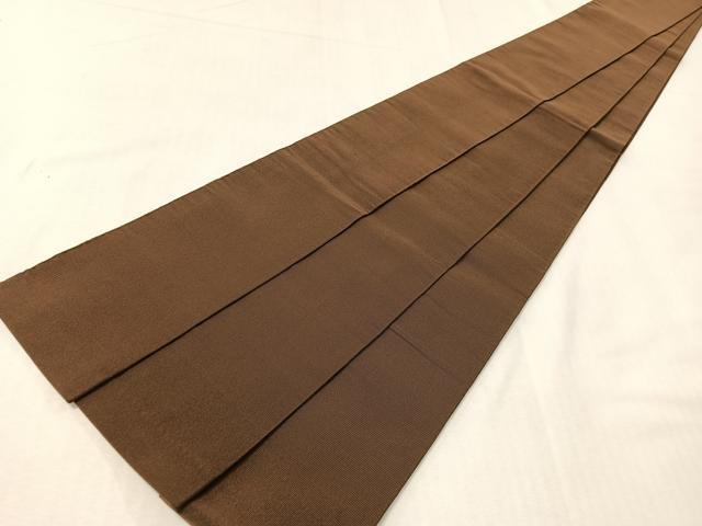 平和屋着物●男性　爪掻き本綴れ　角帯　赤墨色　正絹　逸品　CABG7965vp
