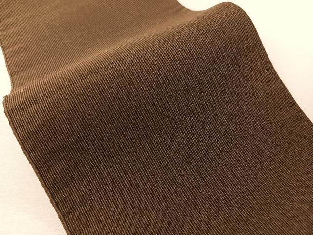 平和屋着物●男性　爪掻き本綴れ　角帯　赤墨色　正絹　逸品　CABG7965vp