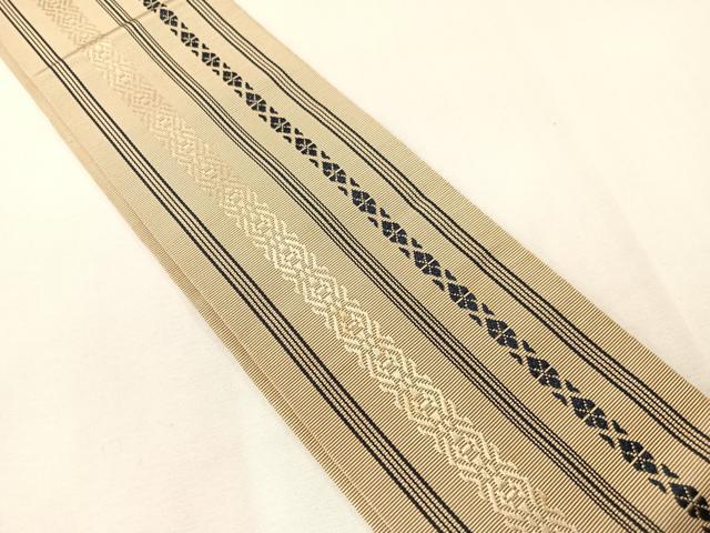 平和屋着物●男性　本場筑前博多織　角帯　献上　証紙付き　正絹　逸品　CABG7966vp