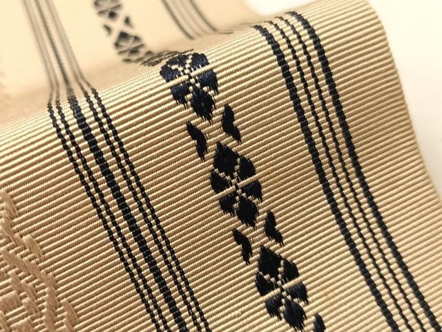 平和屋着物●男性　本場筑前博多織　角帯　献上　証紙付き　正絹　逸品　CABG7966vp
