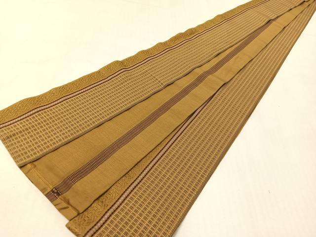 平和屋着物●男性　本場筑前博多織　両面　角帯　吉祥間道　正絹　逸品　CABG7967vp