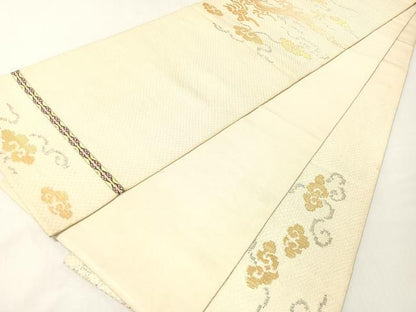 平和屋着物●龍村平蔵製　六通柄　本袋帯　木下裂　金銀糸　正絹　逸品　CABG7972vp