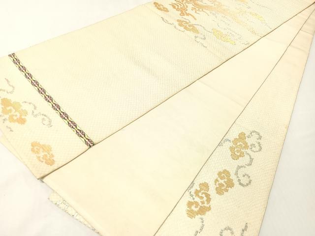 平和屋着物●龍村平蔵製　六通柄　本袋帯　木下裂　金銀糸　正絹　逸品　CABG7972vp