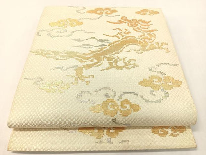 平和屋着物●龍村平蔵製　六通柄　本袋帯　木下裂　金銀糸　正絹　逸品　CABG7972vp