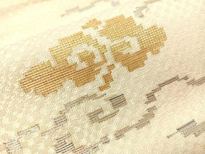 平和屋着物●龍村平蔵製　六通柄　本袋帯　木下裂　金銀糸　正絹　逸品　CABG7972vp