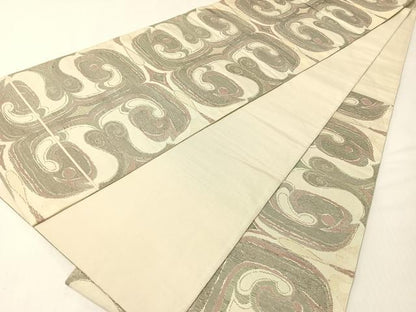 平和屋着物●洛風林　工芸帯地　六通柄袋帯　唐草吉祥文　金糸　正絹　逸品　CABG7986vp