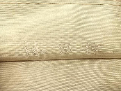 平和屋着物●洛風林　工芸帯地　六通柄袋帯　唐草吉祥文　金糸　正絹　逸品　CABG7986vp