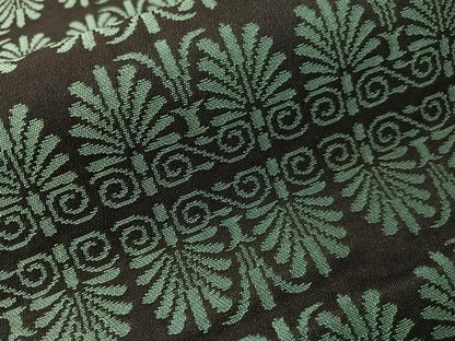 平和屋着物●九寸開き名古屋帯　SALAMU　吉祥花文　黒地　日本製　正絹　逸品　CABG7987vp