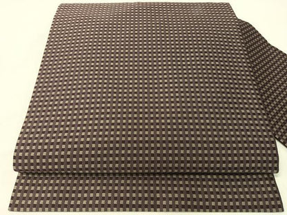 平和屋着物●全通柄　九寸名古屋帯　格子柄　正絹　逸品　CABG7988vp