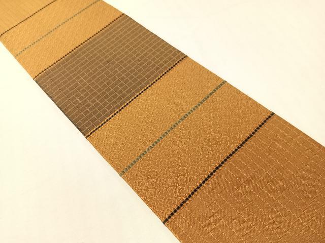 平和屋着物●男性　角帯　横段文　正絹　逸品　CABG7992vp