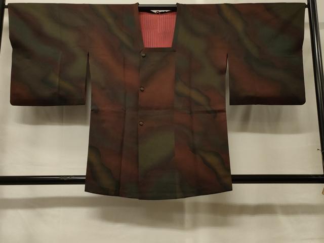 平和屋着物＃道行コート　霞文　暈し染め　正絹　逸品　CABG8002in