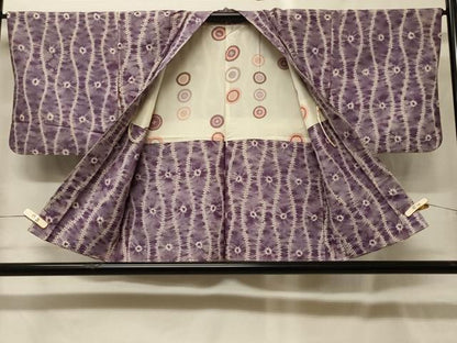 平和屋着物＃本場大島紬　羽織　絞り　立涌花文　正絹　逸品　CABG8009in