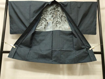 平和屋着物＃男性　本場大島紬　長羽織　100亀甲　総詰め　正絹　逸品　未使用　CABG8014in