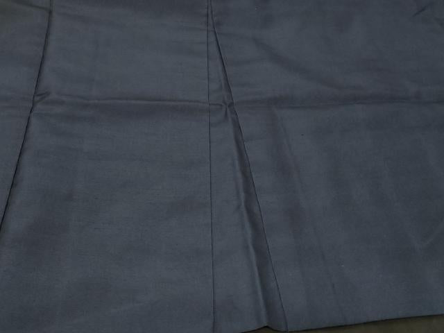 平和屋着物＃男性　長羽織　紬地　藍鉄色　正絹　逸品　CABG8021in