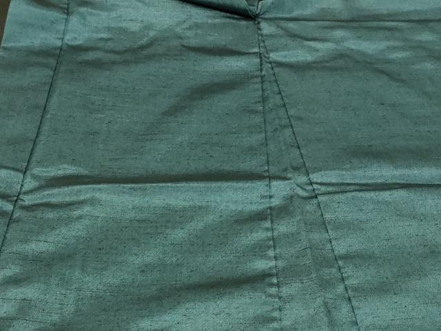平和屋着物＃男性　羽織　紬地　錆浅葱色　正絹　逸品　CABG8023in